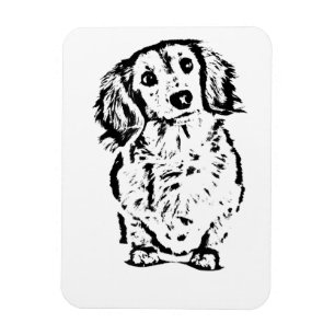 Magnet Flexible Long Hair Dachshund Lover Gift Doxie Mom Dad Cute