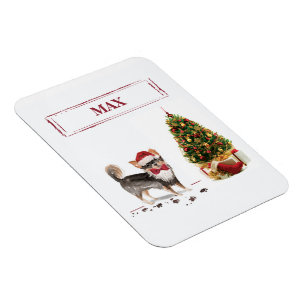 Magnet Flexible Long Haired Chihuahua Funny Christmas Dog Tree