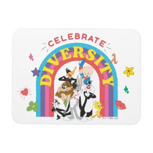 Magnet Flexible LOONEY TUNES™ - Fierté de la diversité Arc-en-ciel