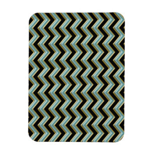 Magnet Flexible L'or noir Teal zigzaguent