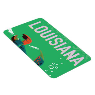 Magnet Flexible louisiane USA affiche de voyage vintage art