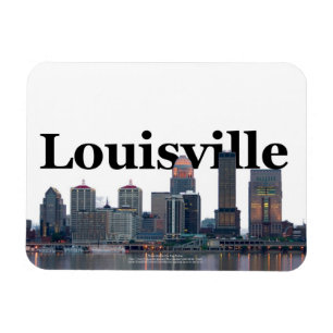 Magnet Flexible Louisville KY Skyline avec Louisville dans le ciel