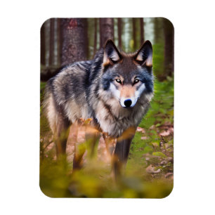 Magnet Flexible Loup dans la forêt