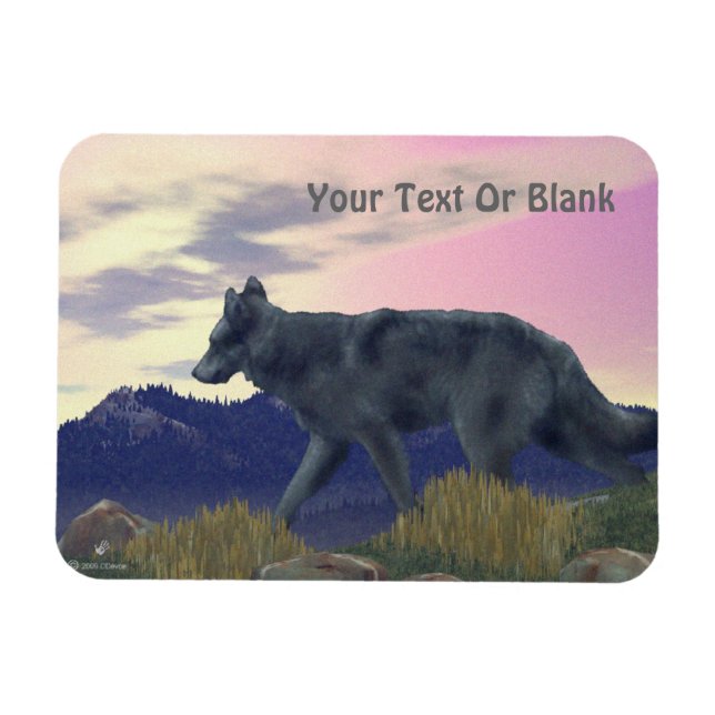 Magnet Flexible Loup de grand pays (Horizontal)