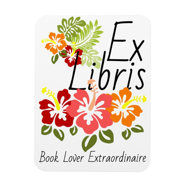 Magnet Flexible Louveur du livre d'Hibiscus coloré (Vertical)