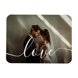 Magnet Flexible 'Love' Photo de couple personnalisée