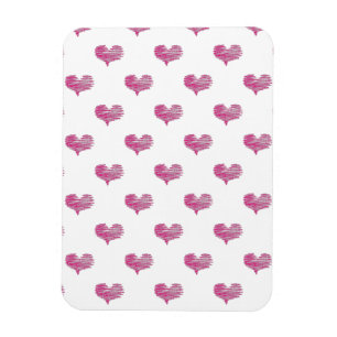 Magnet Flexible Love Valentine's Day Hot Pink Heart Sketch