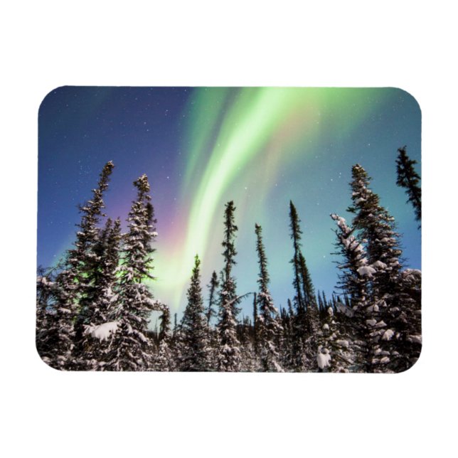 Magnet Flexible Lumières du Nord | Parc national de Denali (Horizontal)