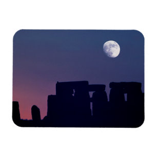 Magnet Flexible Lune sur Stonehenge Wiltshire, Angleterre