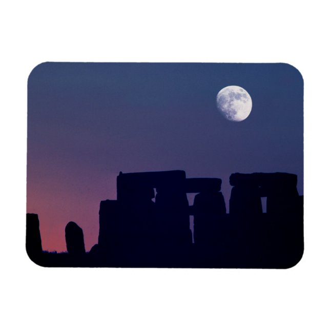 Magnet Flexible Lune sur Stonehenge | Wiltshire, Angleterre (Horizontal)