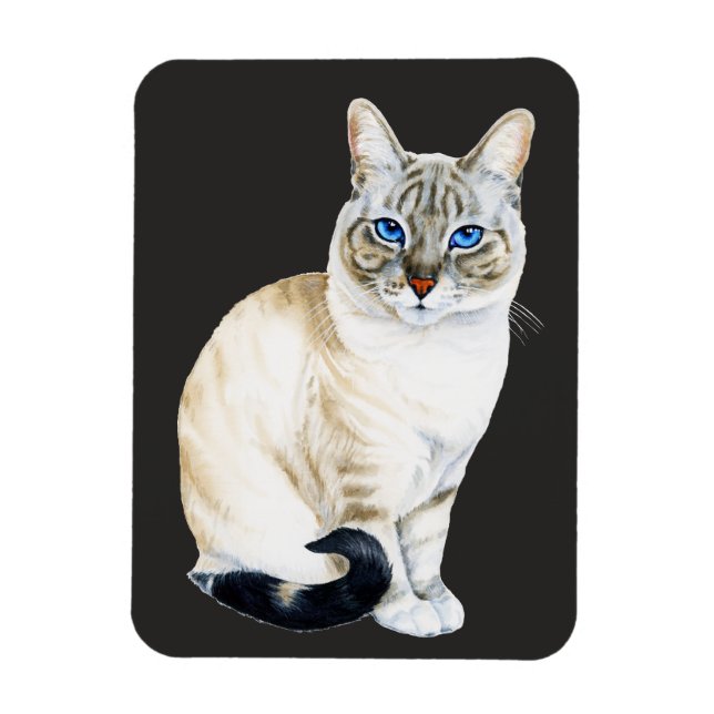 Magnet Flexible Lynx Point Siamese Chat (Vertical)