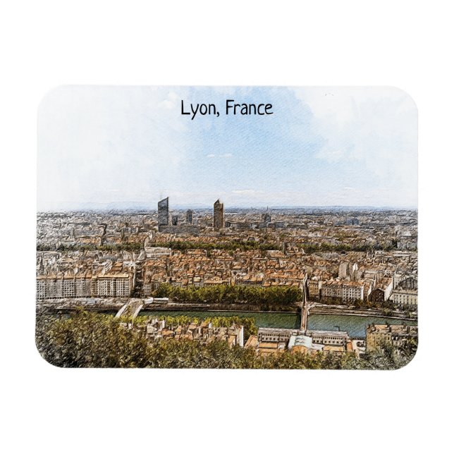 Magnet Flexible Lyon France Panorama (Horizontal)