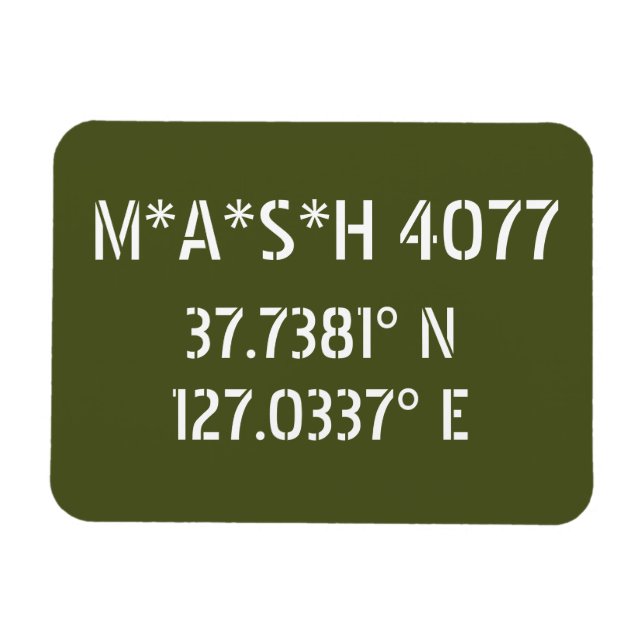 Magnet Flexible M*A*S*H 4077 Latitude Longitude (Horizontal)