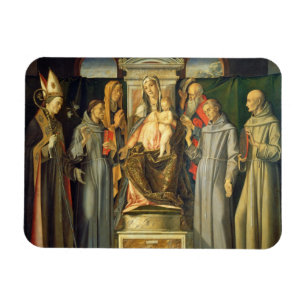 Magnet Flexible Madonna a couronné, 1480 (l'huile sur le panneau)
