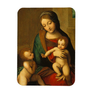 Magnet Flexible Madonna et enfant avec des saints