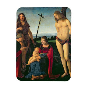 Magnet Flexible Madonna et enfant avec des solides solubles.