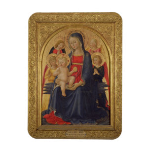 Magnet Flexible Madonna et enfant avec les anges, c.1467 (huile