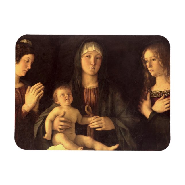 Magnet Flexible Madonna et Enfant avec St. Mary Magdalene et St. (Horizontal)