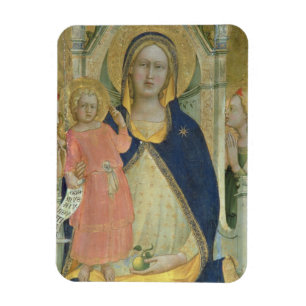 Magnet Flexible Madonna et l'enfant couronnés avec des saints,