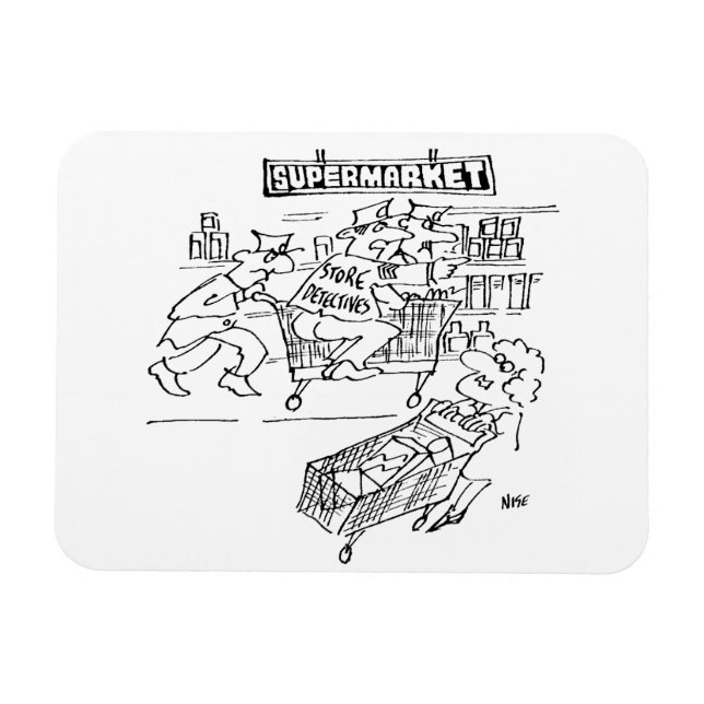 Magnet Flexible Magasin de détectives dans un supermarché (Horizontal)