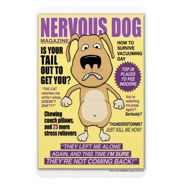 Magnet Flexible Magazine Nervous Dog 4'' x 6''' Photo Magazine (Vertical)