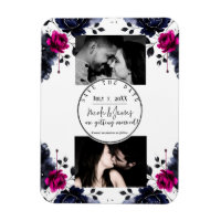 Magenta Rose Bleu Encre Florale Aquarelle Sauvegar