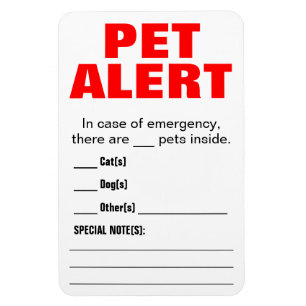 Magnet Flexible Magnat d'alerte pour animaux familiers