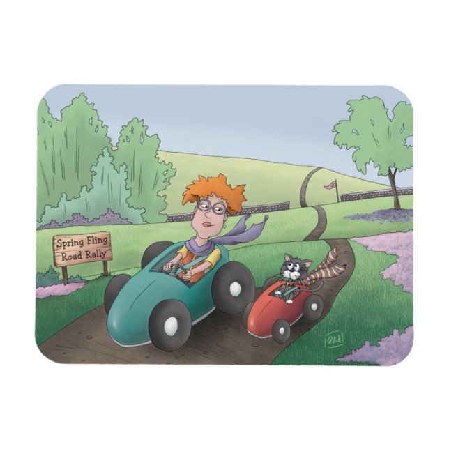 Magnet Flexible Magnat de rallye de la rue Cat Lady (Horizontal)
