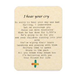 Magnet Flexible magnet-'I hear your cry"