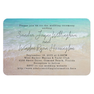 Magnet Flexible Magnetic Beach Background Wedding Invitation