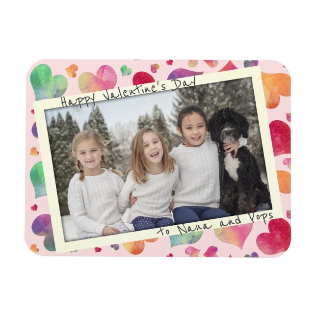 Magnet Flexible Magnetic Valentine's Day Grand-parents Carte photo (Horizontal)