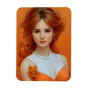 Magnet Flexible Magnifique longue femme haïe dans le modèle de mod