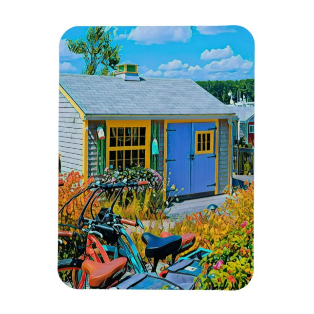 Magnet Flexible Magnifique peinture cycliste (Vertical)