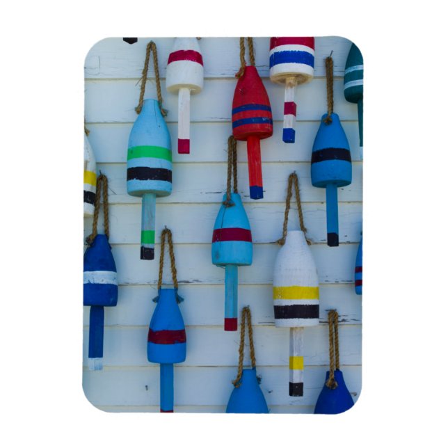 Magnet Flexible Maine, Stonington, bouées décoratives de homard (Vertical)