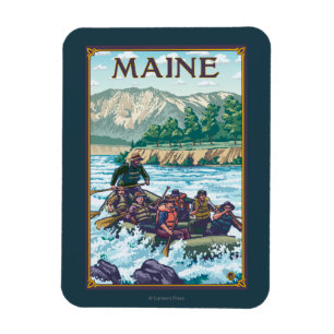 Magnet Flexible MaineRiver transportant la scène par radeau