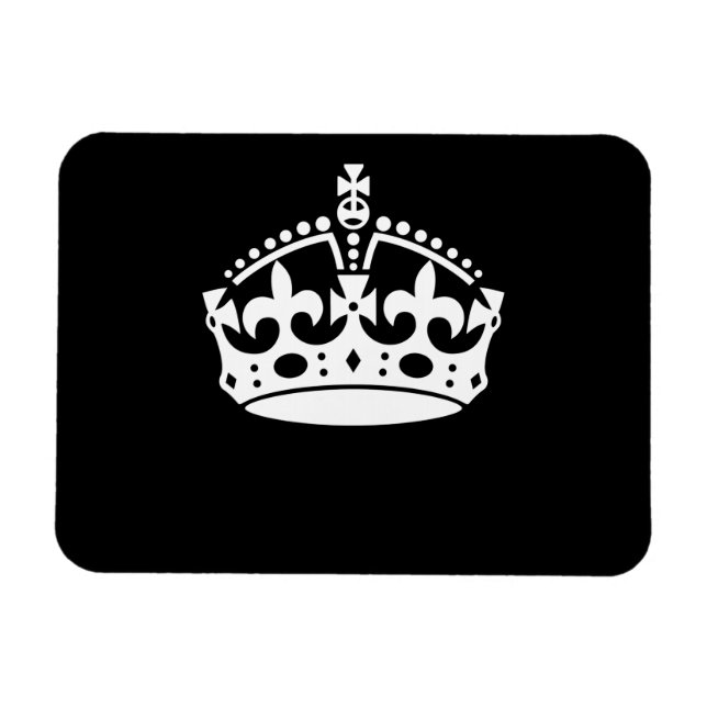 Magnet Flexible MAINTENIR CALME CROWN icône sur la Personnaliser n (Horizontal)