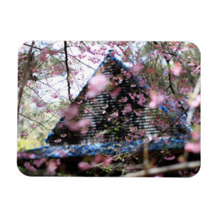 Magnet Flexible Maison de la Fée de Woodland aux fleurs roses