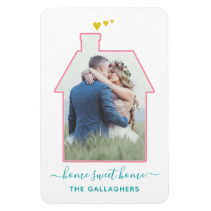 Magnet Flexible Maison de photos familiales Forme Mariage à chauf