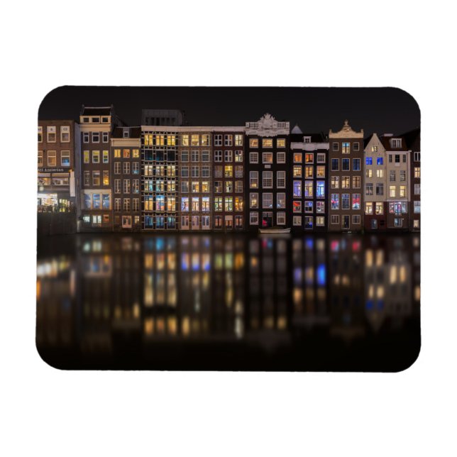 Magnet Flexible Maisons d'Amsterdam avec lumières colorées dans la (Horizontal)