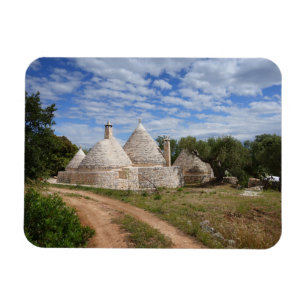 Magnet Flexible Maisons Trulli dans les Pouilles/Pouilles