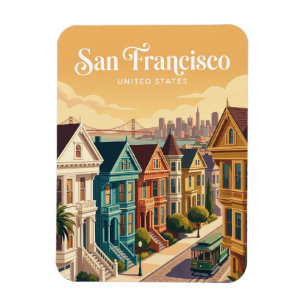 Magnet Flexible Maisons victoriennes de San Francisco Californie