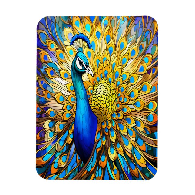 Magnet Flexible Majestic Vernis Peacock Style Art Nouveau (Vertical)