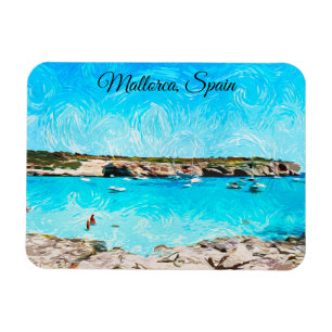Magnet Flexible Majorque Espagne Île Baléare Aquarelle
