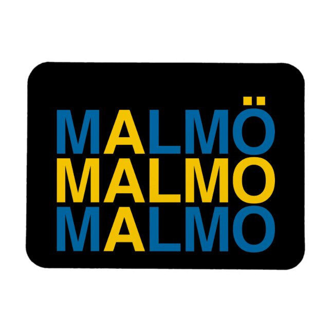 Magnet Flexible MALMO Swedish Flag (Horizontal)