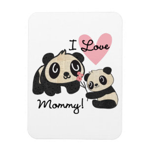 Magnet Flexible Maman d'amour des pandas I