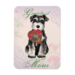 Magnet Flexible Maman de coeur de Schnauzer miniature