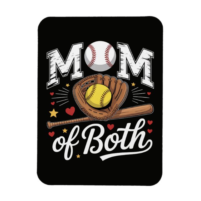 Magnet Flexible Maman de Game Day Baseball Softball  (Vertical)