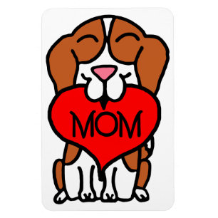 Magnet Flexible Maman du coeur beagle