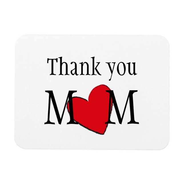 Magnet Flexible Maman Merci personnalisée (Horizontal)