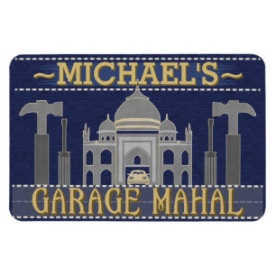 Magnet Flexible Man Cave Funny Garnage Mahal Outils  Nom personnal